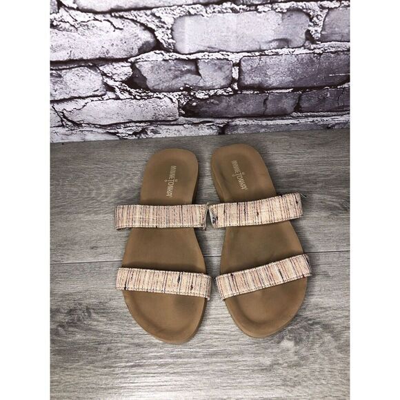 Minnetonka 532288 Pink Fabric Striped Casual Slides Sandals Women Sz 7M US/38EU - Picture 16 of 16